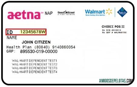 Cartão de seguro saúde da Aetna Inc. de Nova York amostra
